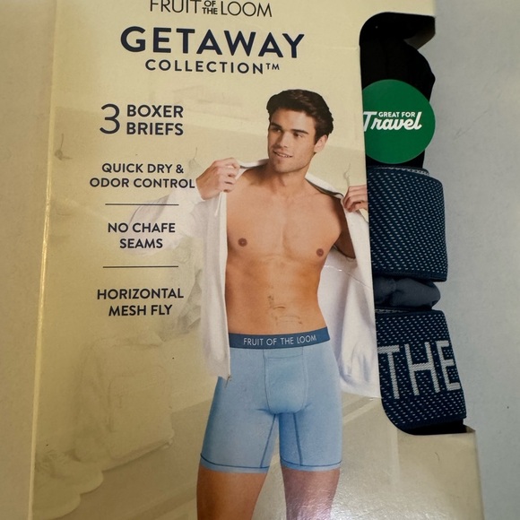 Fruit of the Loom Men's Getaway Collection Boxer Briefs, 3-Pack x 3 - Picture 3 of 7